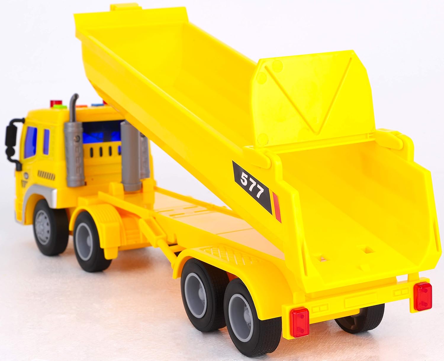 Toyland® 30cm Lorry With Light & Sound - Boys Construction Toy Vehicles (Yellow Arctic Tipper Lorry), 42cm (L) x 19cm (W) x 12cm (H) - Image 4