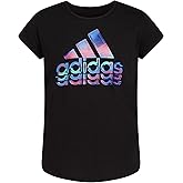 adidas Girls' Short Sleeve Scoop Neck Tee T-Shirt