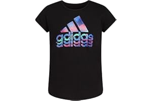 adidas Girls' Short Sleeve Scoop Neck Tee T-Shirt