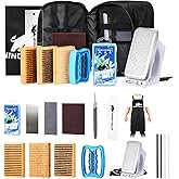 Rhino Valley Ski Snowboard Tuning and Waxing Kit, 13/15PCS Ski Wax Kit with 120V Waxing Iron, Snowboard Repair Kit Tuning Equ