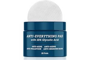 Oars + Alps Anti Everything Pads & Blackhead Remover, Facial Cleanser & Exfoliator with 10% Glycolic & Salicylic Acids for All Skin Types, Exfoliant Hydrates Skin & Reduces Blackheds, Wrinkles,28 ct