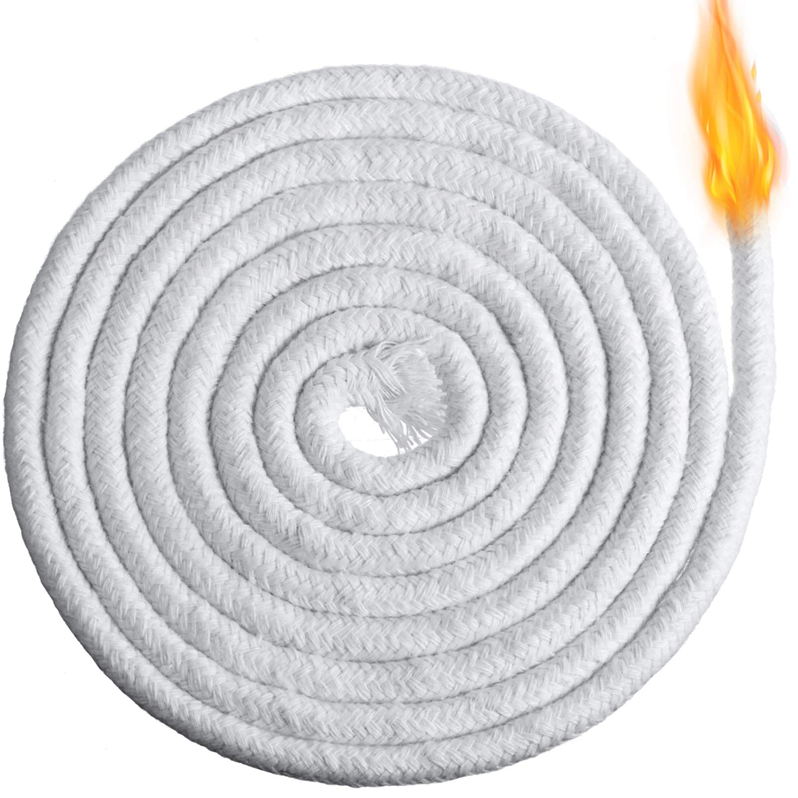 6.56 Feet Oil Lamp Wicks Replacement Braided Round Wick for Oil Lamps and Candles, DIY Handmade Candle Making Supplies (8 mm/ 0.3 Inch)