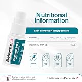 BetterYou Vitamin D3 K2 Oral Spray 4000 IU MK-7 Peppermint 1-Month view 3