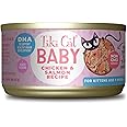 Tiki Cat Baby, Chicken & Salmon, High-Protein and 100% Non-GMO Ingredients, Wet Cat Food for Kittens 8 Weeks+, 2.4 oz. Cans (Pack of 12)