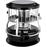 2-in-1 Kerosene Heater 9000 BTU, 4.5L Stainless Steel Kerosene Stove with 16-21H Burn Time, No Electricity Required Portable Radiant Heater, Adjustable Height Handle for Indoor Outdoor Camping Huntin