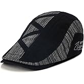 M MOACC Men's Newsboy Caps Cotton Buckle Adjustable Beret Hat Flat Driving Cap Cabbie Gatsby Hats
