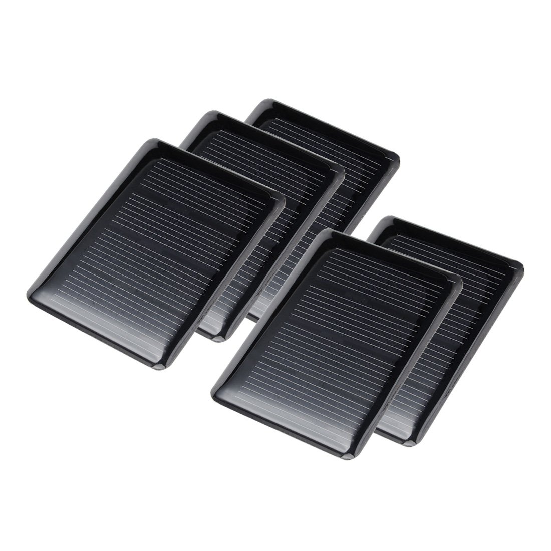 sourcingmap 5Pcs 2V 120mA Poly Mini Solar Cell Panel Module DIY for Phone Light Toys Charger 60mm x 45mm