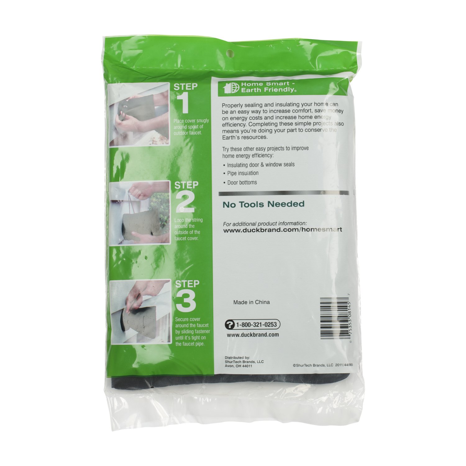 Duck Brand Insulated Soft Flexible Faucet Cover For Freeze Protection