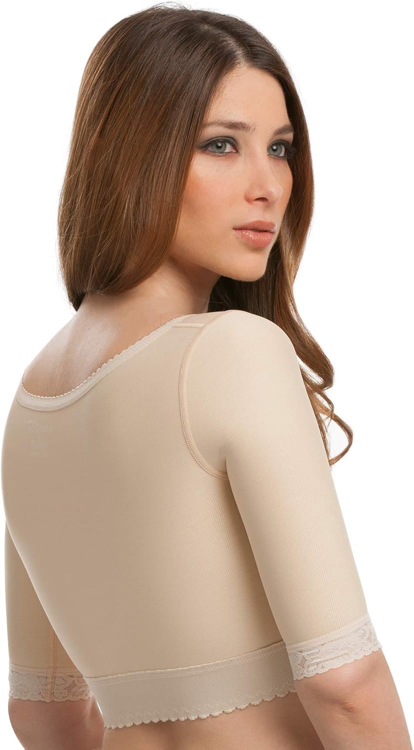 Isavela Womens Short Sleeve Breast Augmentation/Reduction Support Bra/Vest (Underbust Length) (Bolero) (VS02-SS) at  Women’s Clothing store