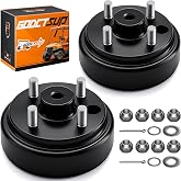 GODCTSUP EZGO Brake Drum Hub Assembly, Golf Cart Brake Drums for EZGO TXT 1982-UP Electric and 2-Cycle 1982-1993 Gas, 24 Tooth Star Spline Drums Replace OEM# 19186G1P (Black 2-Pack)