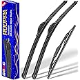 3 wipers Replacement for 2017-2019 Cadillac XT5, Windshield Wiper Blades Original Equipment Replacement - 24"/20"/11" (Set of 3) U/J HOOK