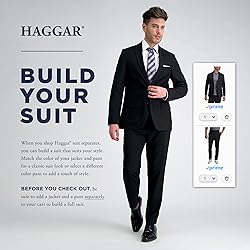 J.M. Haggar Men's Suit Jacket Pant, Dark Navy, 44