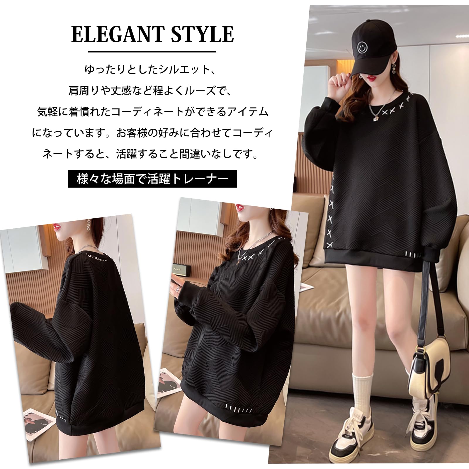 Women's Sweatshirt, Hoodie, Sweatshirt, Long Sleeve, Round Neck, Pullover, Top, Embroidery, Loose, Large Size, Simple, Casual, Solid, Korean, Body Cover, Slimming, Spring, Autumn, Winter