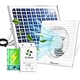 ecoCalm Solar Fan with Battery, 8" Solar Powered Fans for Shed with 25W Bifacial Solar Panel & Exhaust Fan for Greenhouse/Outside with Anti-backflow Valve