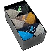 Whalley Finch Men’s Cotton Crew Dress Socks – Ultra-Soft, Breathable, Everyday Comfort – Argyle Collection