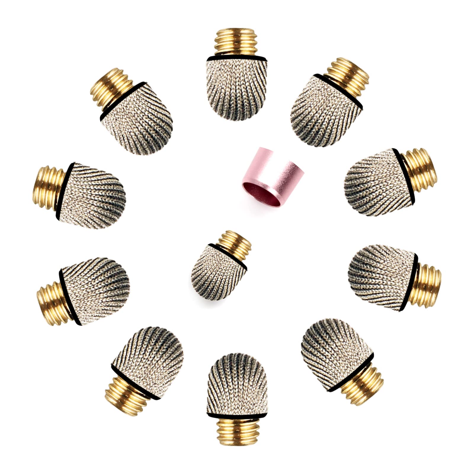 AULEEP Replacement Fiber Tips, Replaceable Mesh Tips with Nanofiber/Microfiber Premium Metal Slim Stylus Touch Screen Pens (10 Pieces, 0.23 Inch)