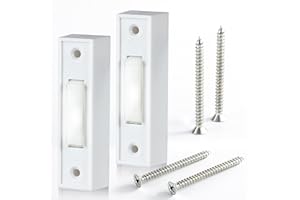 FOSENLION 2 Pack Lighted Doorbell Button, Universal Garage Door Switch Wired Wall Mounted Doorbell Push Button for Most Door Bell Chimes Most Door (Cool White Light)