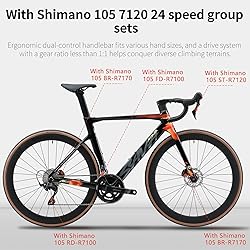 SAVADECK Carbon Fibre Road Bike, Hydraulic Oil Disc