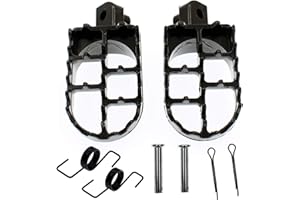 YOFMOO PW50 PW80 Foot Pegs Rest Footpegs Compatible with Yamaha PW 50 80 BW80 1981-2015 DT50 RT100 RT180 T225S TT225T TTR110 TTR50E TTR90 TW200 WR200 WR250 WR500 XT225 XT250 XT350 XT600 YZ125 Black
