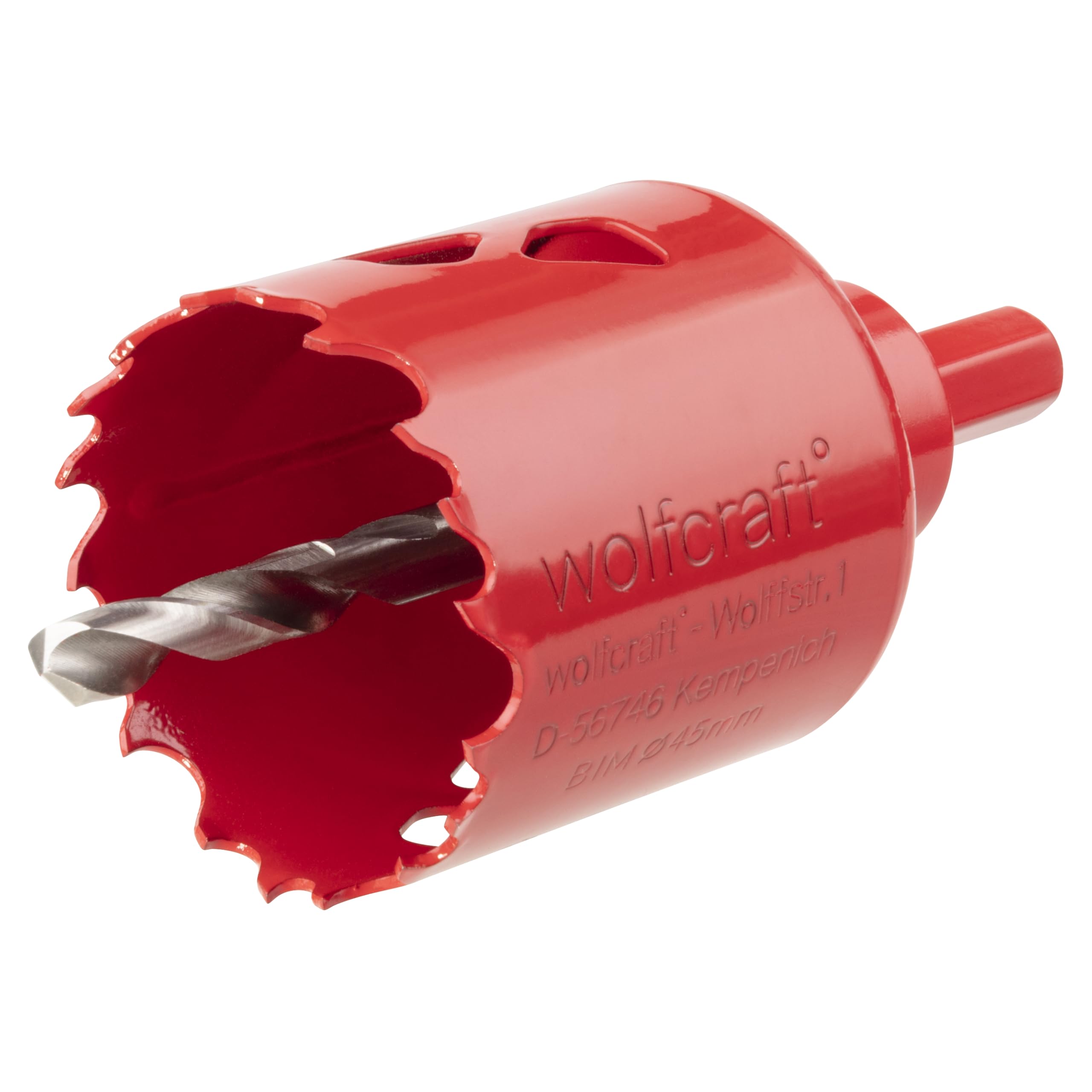 wolfcraft Bi-Metal Hole Saw, Ø 45 mm I 5470000 I For drywall materials, wood, plastics and metals, cutting depth 40 mm