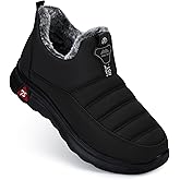 SHIBEVER Winter Boots for Women: Warm Fur Lined Slip on Ankle Snow Boots Comfortable Waterproof Anti-slip Outdoor Shoes