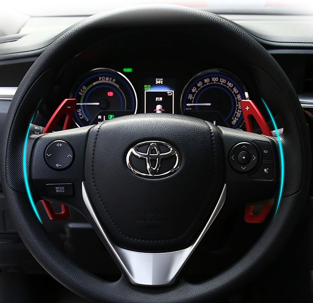 Amazon Co Jp トヨタ パドルシフト Toyota トヨタ シフト パドル エクステンション 高品質 Toyotaトヨタ パドルシフトトヨタ 汎用 レッド K001 157 車 バイク