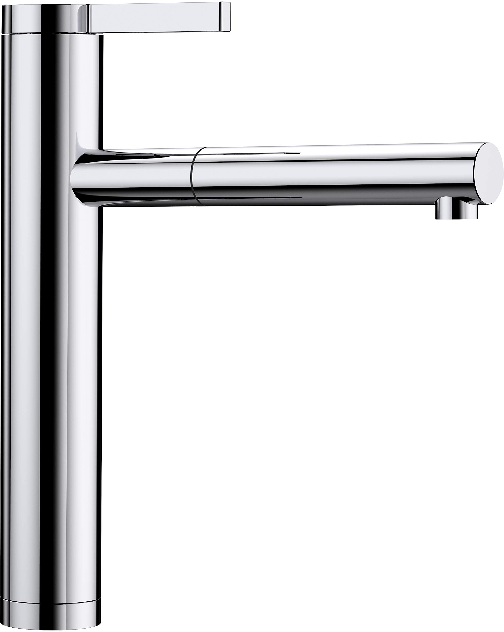 BLANCO LINEE-S | Kitchen Mixer tap in Chrome | High-Pressure | with Pull-Out Hose | Non-Return Valve | Ceramic Cartridge | Assured Water Quality & Water-Saving | [4.6x24.8x28.1 cm]