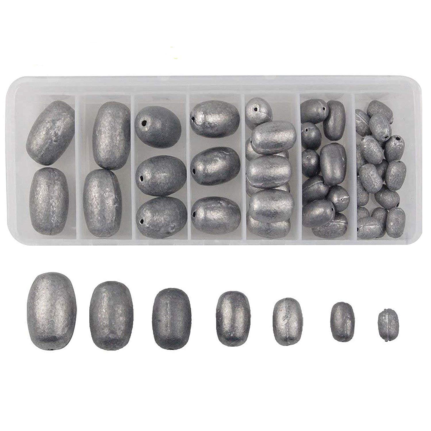 Buy Assorted Egg Sinker Weights Kit Assorted Sizes Saltwater Fishing