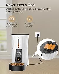 Petory Automatic Cat Feeders Wi-Fi - 4L Dry Food