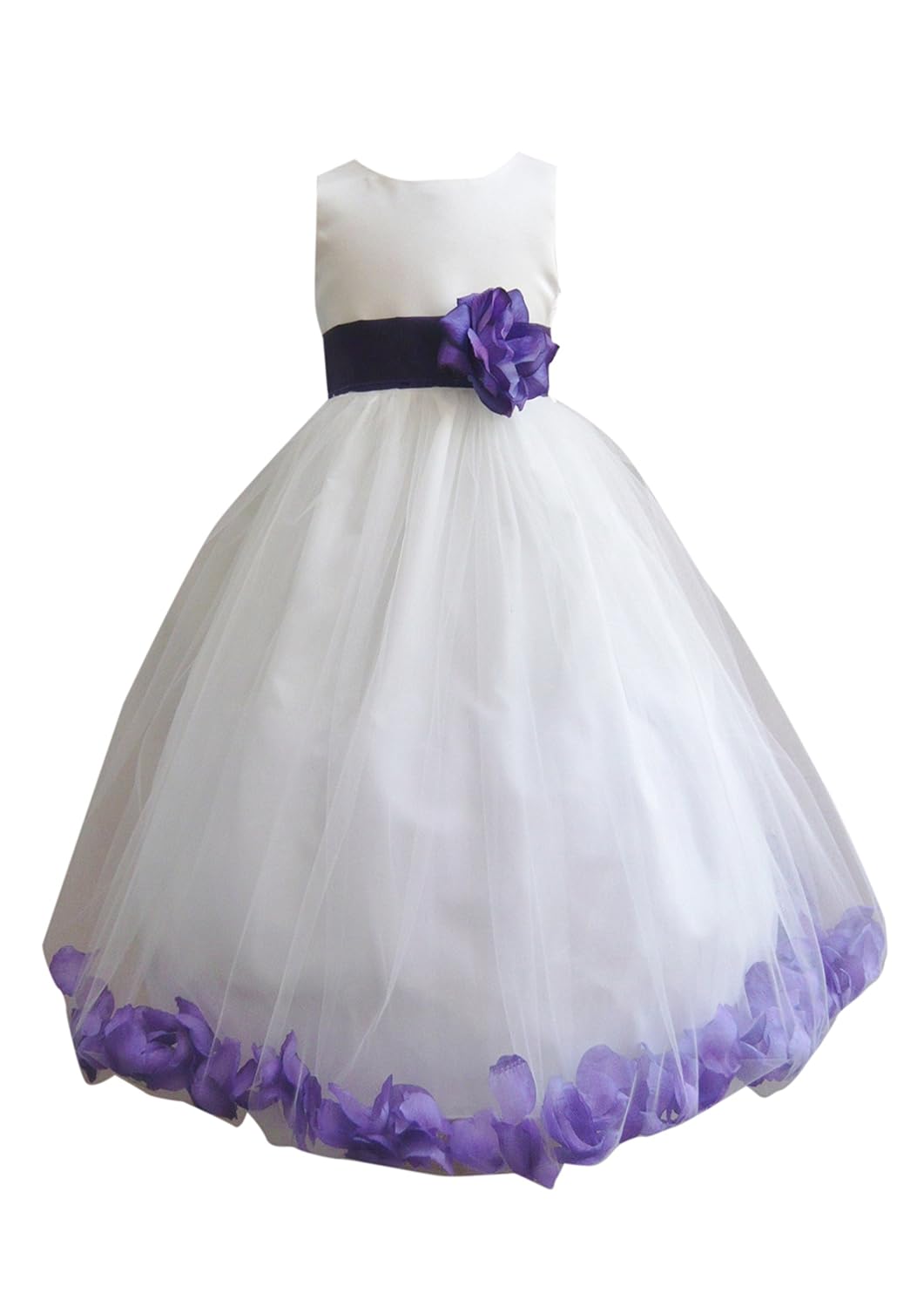 purple flower girl dresses cheap