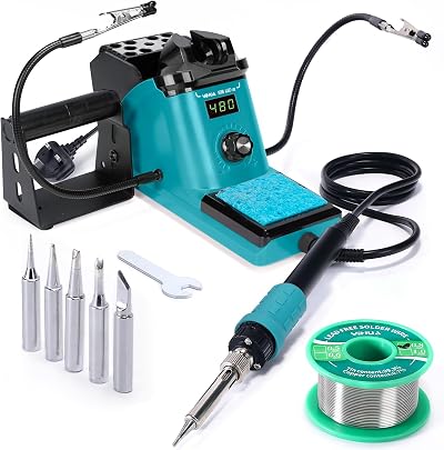 YIHUA 926LED III 60W Soldering Station UK Plug with Tips, Hands