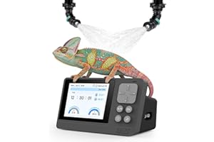 J&A Reptile Mister - Automatic Misting System for Reptile Tank & Terrarium, Auto Fogger with Adjustable Spray Nozzles, Quiet 