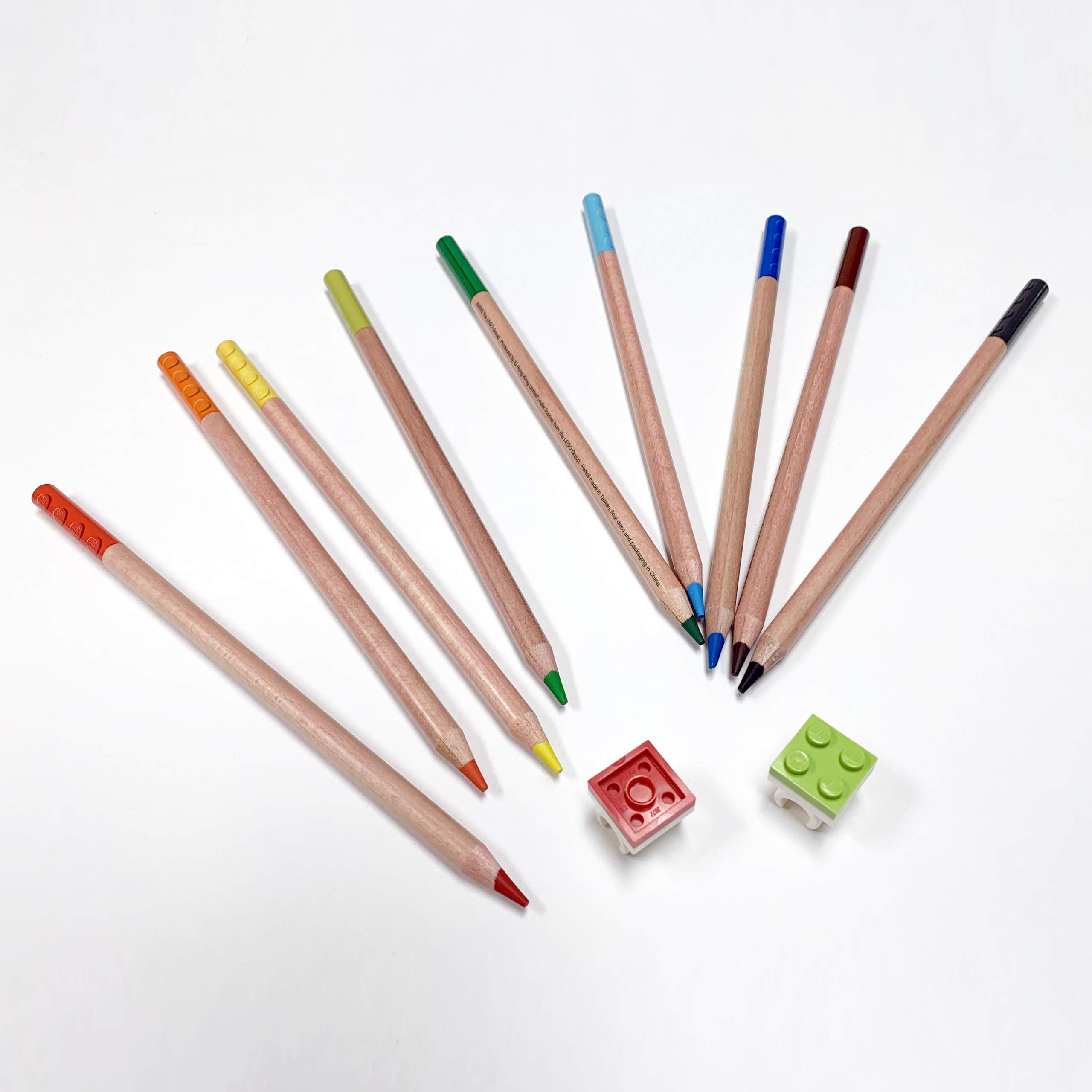 LE51515 9 Pack Coloured Pencils With Toppers, Assorted Colours
