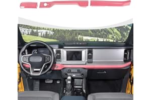 RAZPOY for Bronco Dash Panel Cover, Center Console Dashboard Trim Compatible with 2021-2025 Ford Bronco Interior Accessories,