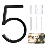 Ripeng 5" Floating Zinc Alloy Address House Number