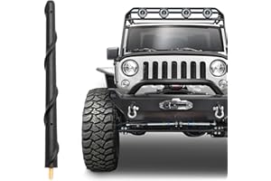 KSAAUTO Short Antenna for 2007+ Jeep Wrangler Accessories JK JL Unlimited Gladiator Accessories JT, 7 Inch for Jeep JKU JLU Sahara Rubicon Sport Willys 4xe Mojave High Altitude Radio Antenna Replacement
