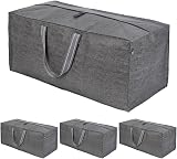 VENO 4 Pack Moving Bags Heavy-Duty Extra Large with Backpack Straps Gray