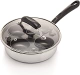 KitchenCraft Egg Poacher Pan 4 Cups 21cm Carbon Steel Induction Compatible view 3