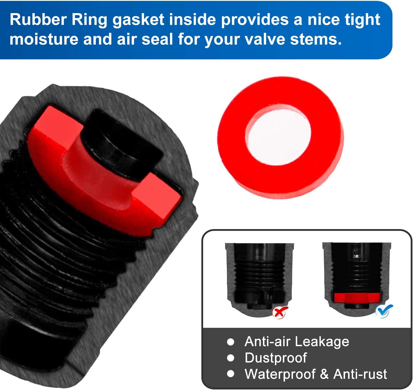 40pcs Tyre Valve Caps, Plastic Car Tyre Valve Dust Caps Universal Tire ...