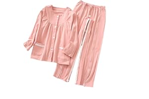 Aylashine Bedridden Patient Clothing,Tear Away Suit, Fully Open Adaptive Chemo Clothing,Four Seasons