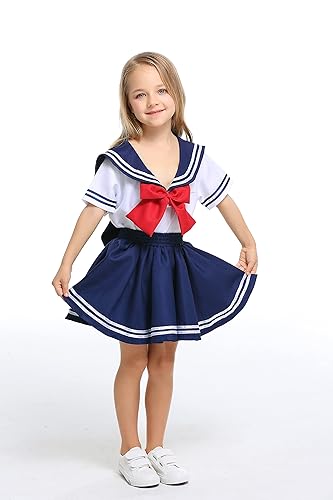 Anime Kids Girl's Japan School Uniform Sailor Dress Halloween