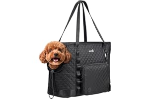 Pecute Dog Purse Carrier for Small Dogs,Small Dog Carrier with Pockets,Dog Carrier with Soft-Sided,Dog Carrier Purse Suitable