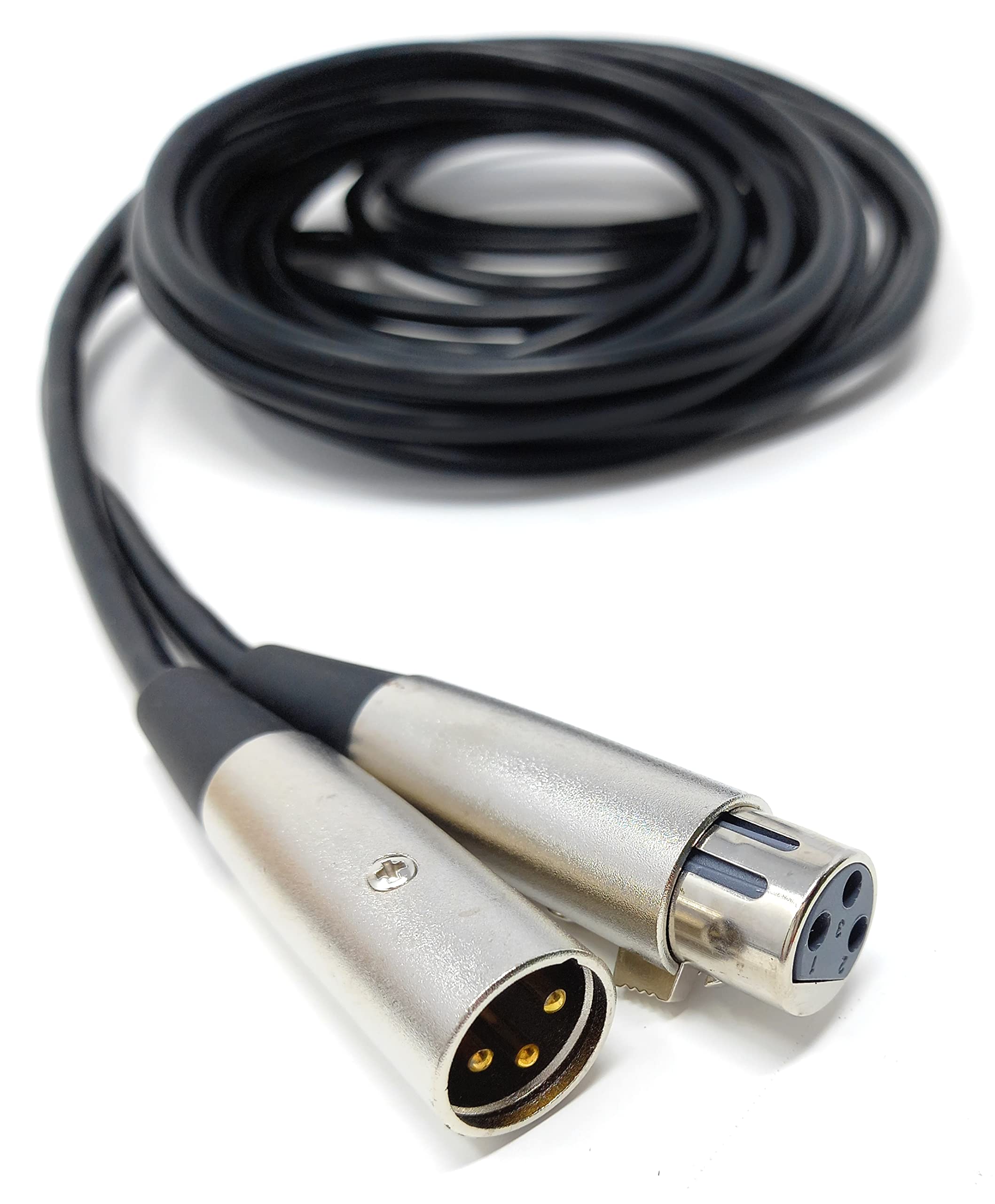 DRUT 6m 3 pin XLR Male Plug To XLR Female Socket Audio Microphone Mixer Speaker Lead Cable 20ft