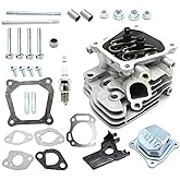 Newnessai Assembled Cylinder Head Kit for Honda GX160 5.5 HP GX200 6.5Hp | with Valves Spark Plug &amp; Full Gasket Set