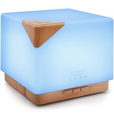 Asakuki 700ml Premium Essential Oil Diffuser 5 In 1 Ultrasonic Aromatherapy Fragrant Oil Vaporizer Humidifier Timer And Auto Off Safety Switch 7