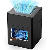 VANSU Multifunctional Smokeless Ashtray,HEPA Filter Smokeless Ashtray Indoor with Lighter,USB Rechargeable Smoke Removing ashtray for home,bedroom,office,car(Matte black)(AP078)