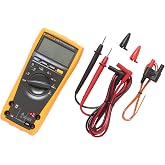 Fluke 179 Multimeter with Backlight, Includes Built-In Thermometer to Measure Temperature, Measures True-RMS AC Current and Voltage, Frequency, Capacitance, Resistance, Continuity and Diode