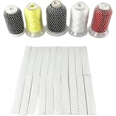 Wennuo 100pcs Thread Net Spool Saver for Different Sizes of Embroidery Sewing Quilting and Serger Thread Spools/Cones (6x1CM)