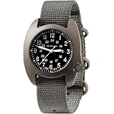 BERTUCCI&reg; 42 mm Titanium Field Watch - D-3T RETROFORM Epic&trade; - Black dial, Vintage Drab Nylon Band - 17016