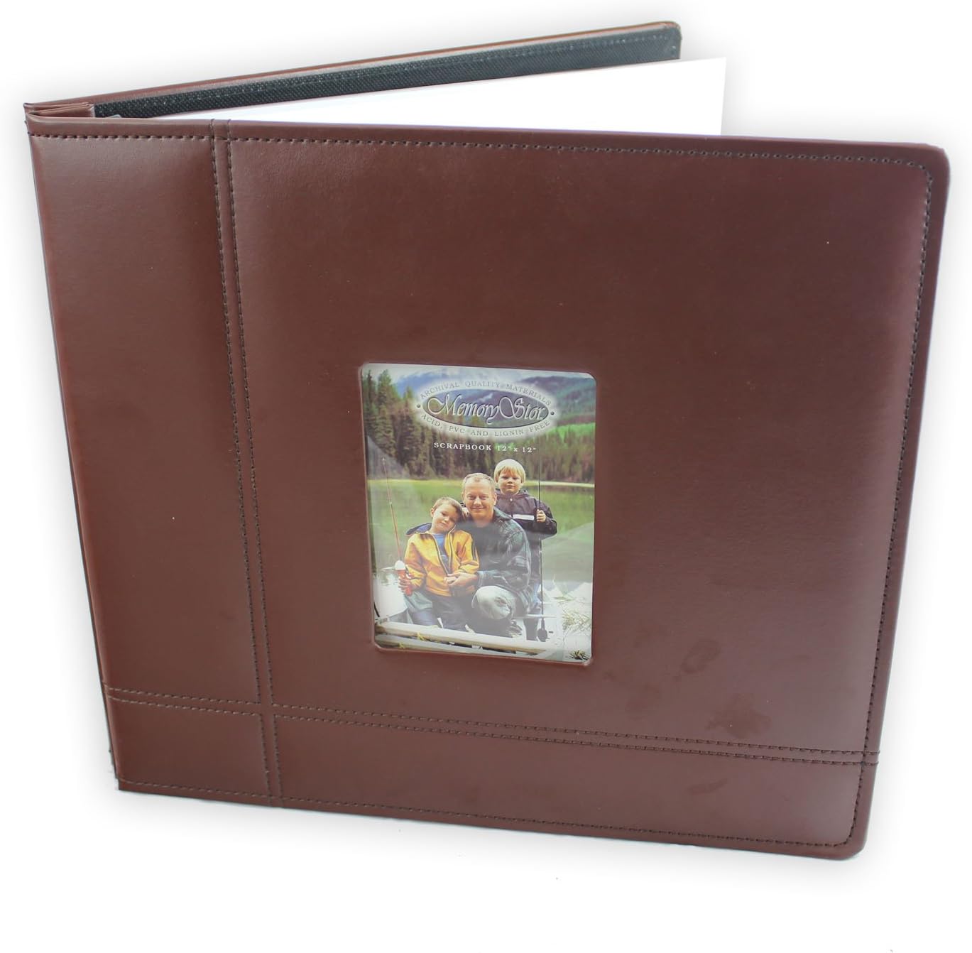 Deluxe Bonded 12x12 Leather Expandable 1 Window Memory